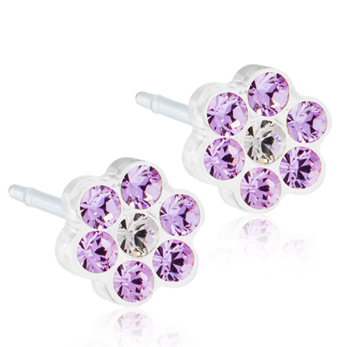 Blomdahl Daisy Violet/Crystal Medical Plastic 5mm Korvakorut