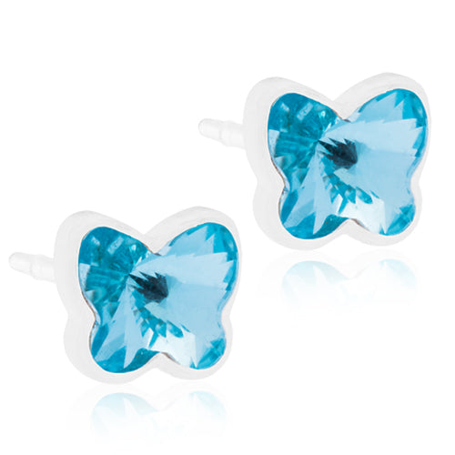 Blomdahl Butterfly Aquamarine Medical Plastic 5mm Korvakorut