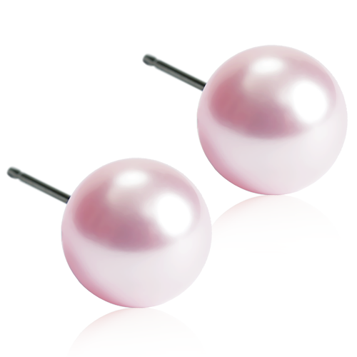 Blomdahl Pearl Light Rose Natural Titanium 6mm - korvakorut