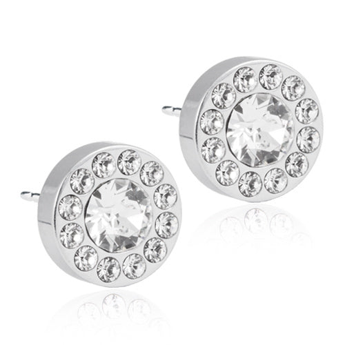 Blomdahl Brilliance Halo Crystal Silver Titanium 8mm - korvakorut